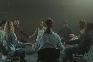 Sesión grupal de psicología